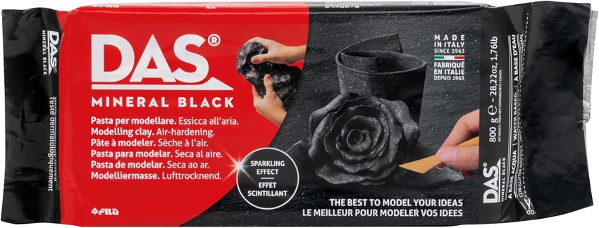  Pasta para modelar mineral black 800g 