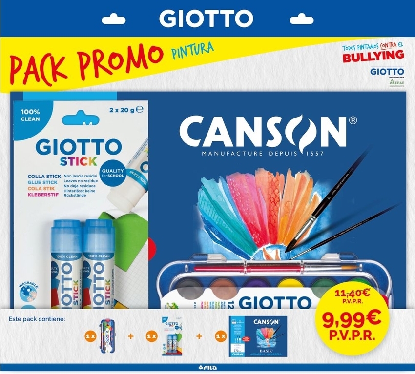  Expositor 10 pack promo pintura giotto/basik 
