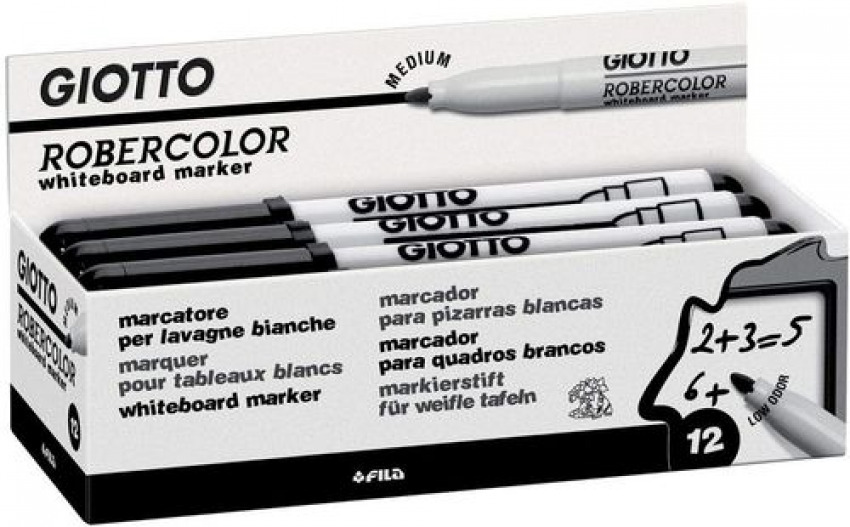  C/12 ROTULADOR ROBERCOLOR NEGRO GIOTTO WHITEBOARD MARKER 