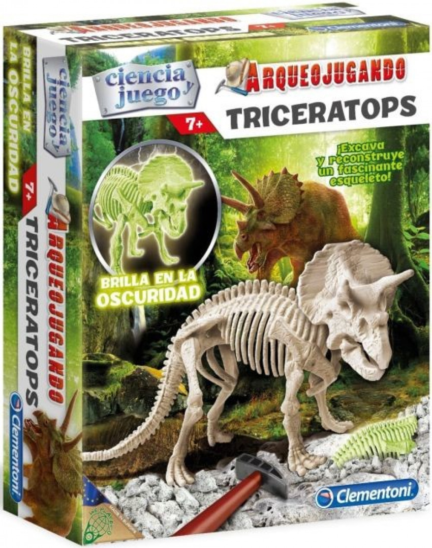Arqueojugando triceratops fluor dinosaurios