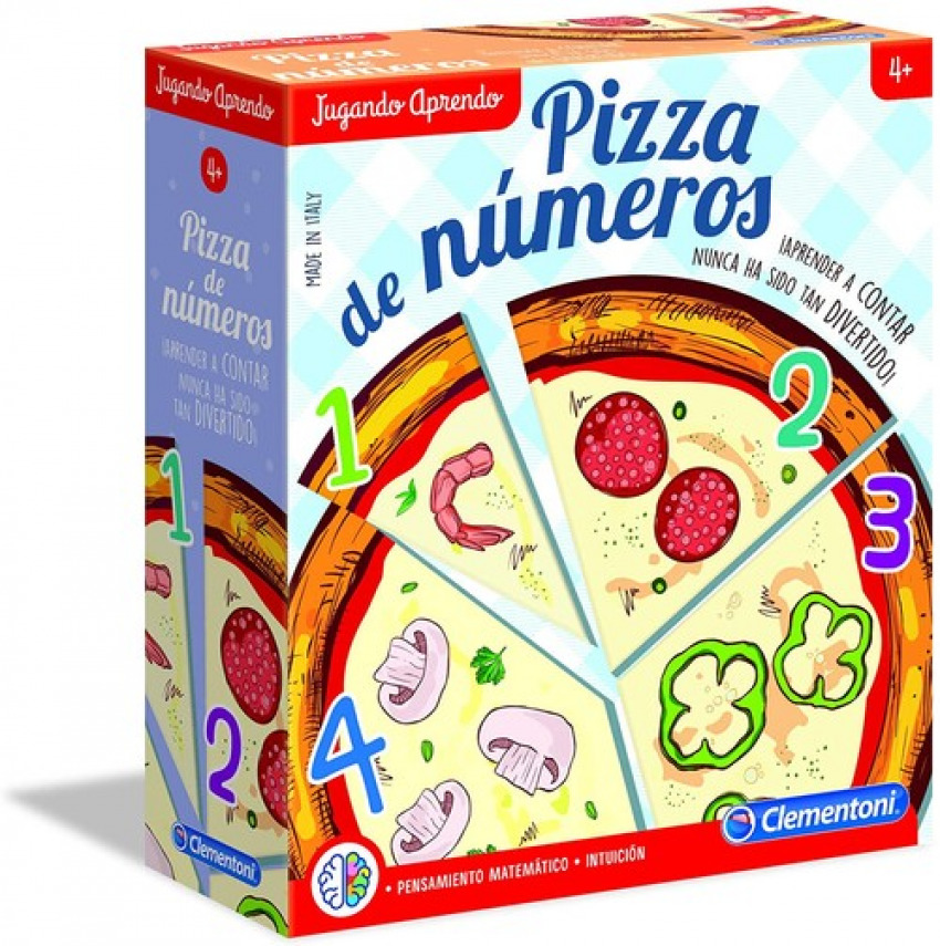 Juego y aprendo pizza de numeros
