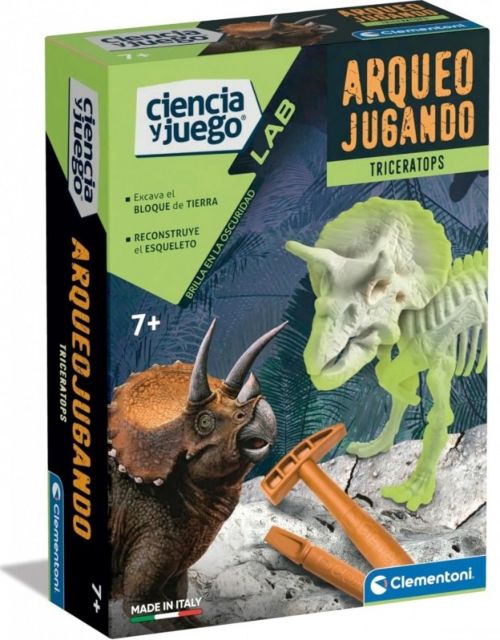 Arqueojugando triceratops fluor dinosaurios