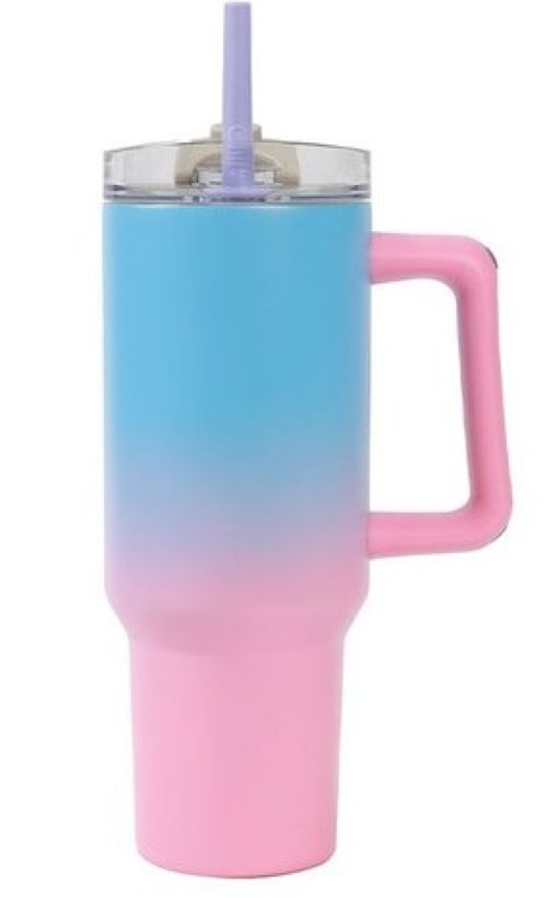 Taza de viaje 1200 ml color rosa/azul sombreado