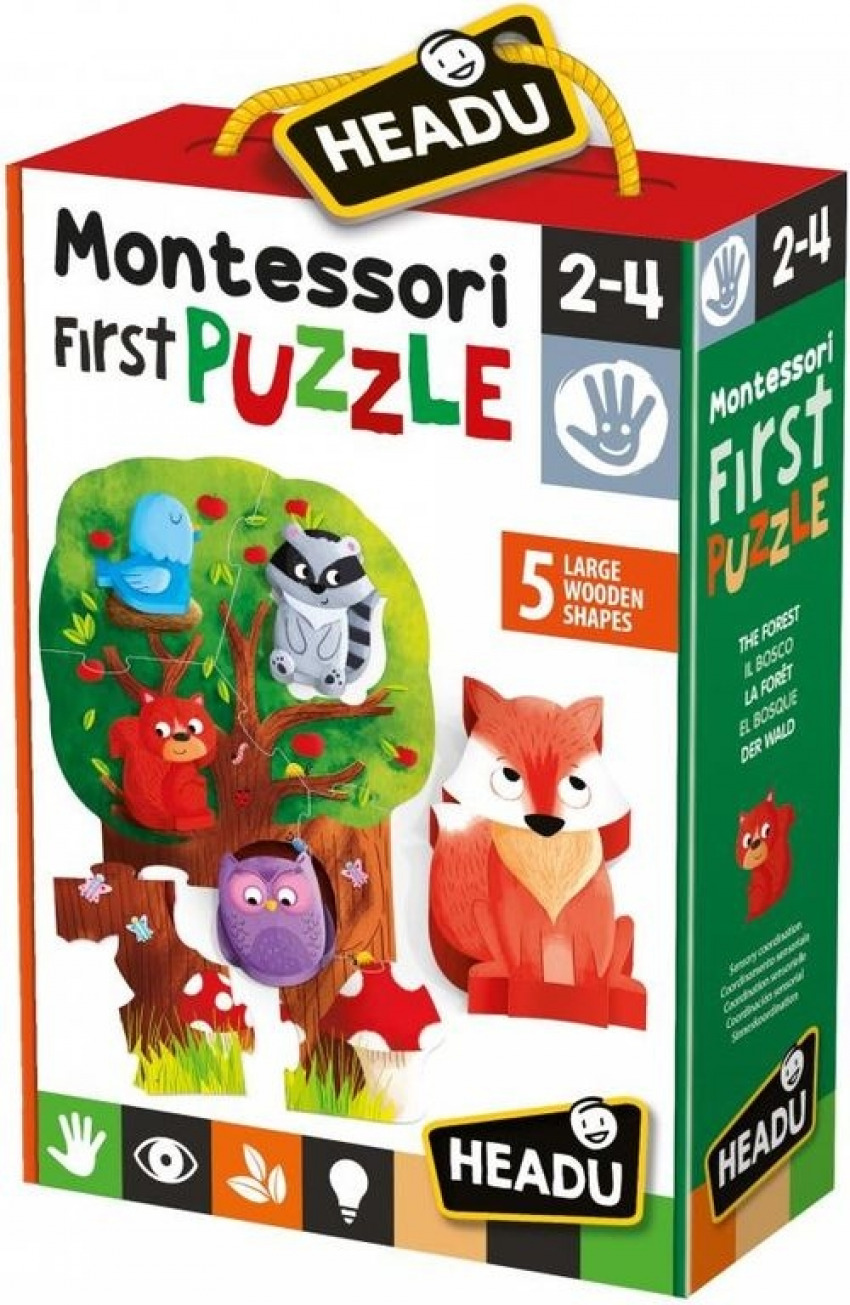 Montessori my first puzzle - the forest, coordinación sensorial.