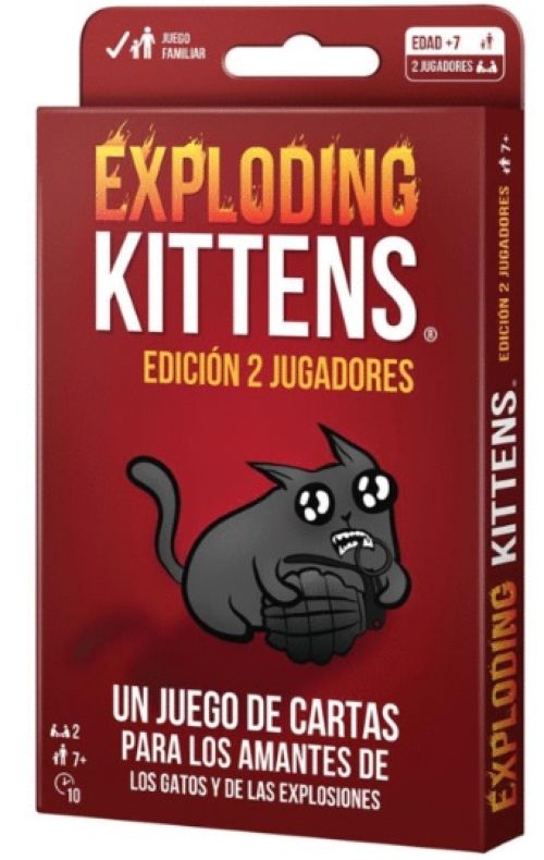 EXPLODING KITTENS EDICION 2 JUGADORES