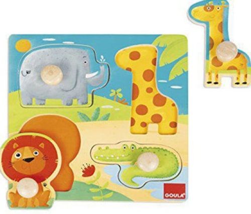 ANIMALES SELVA PUZZLE 4 PIEZAS