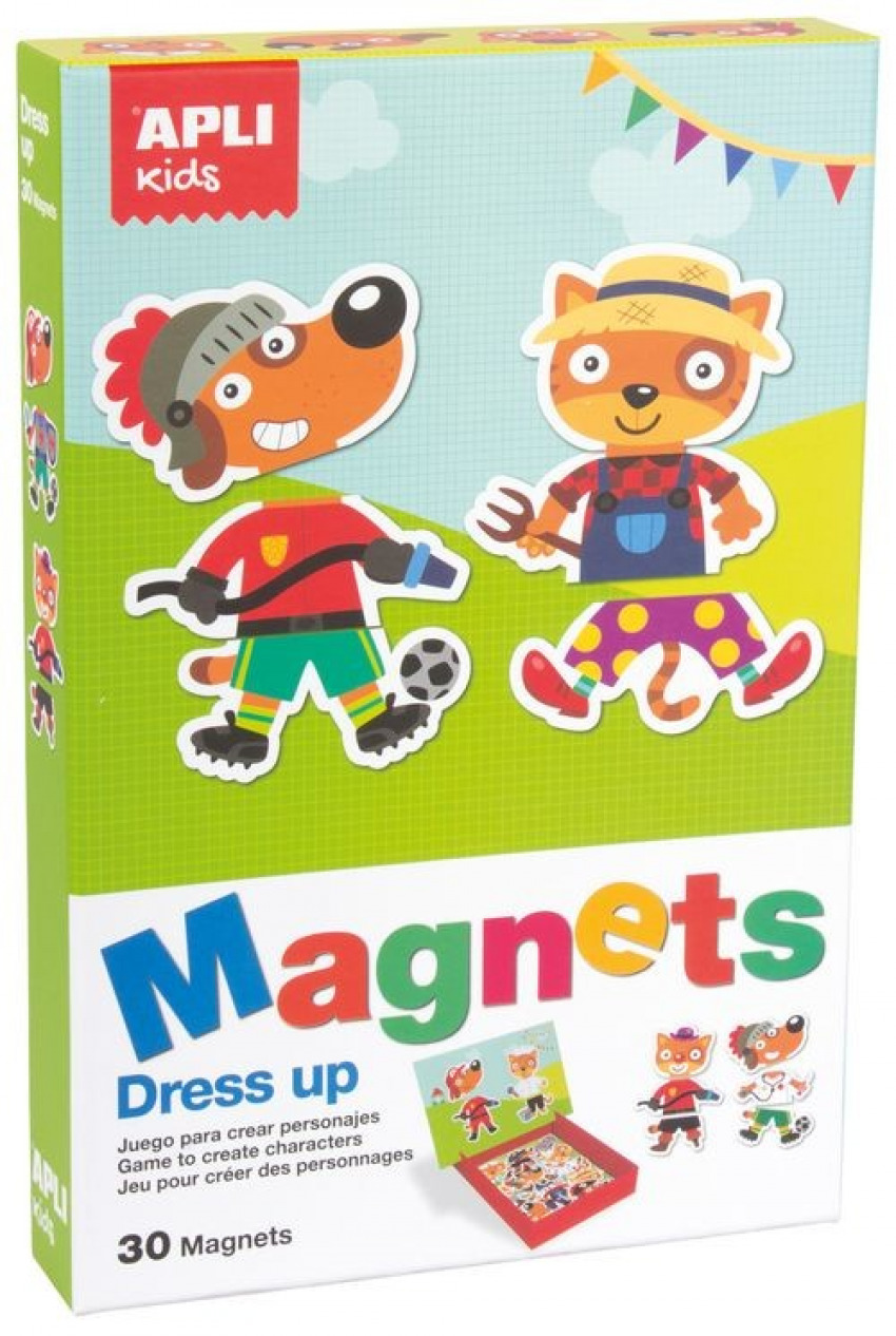 JUEGO MAGNETICO PARA CREAR PERSONAJES 30 PIEZAS APLI