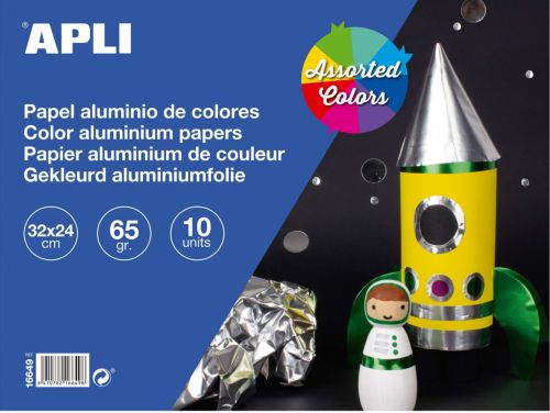 BLOC MANUALIDADES 10H PAPEL ALUMINIO 32X24 65G