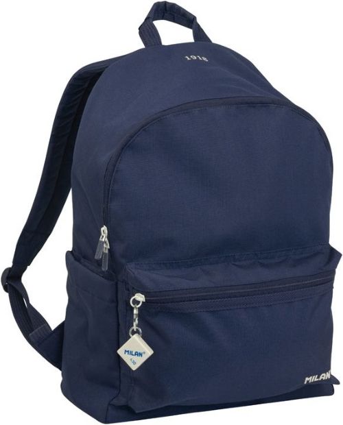 Mochila escolar doble serie 1918 azul marino 20x34x26cm