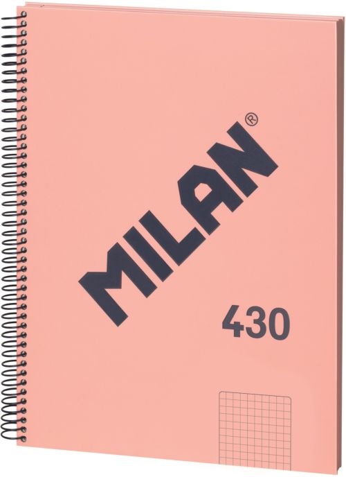 Paq/3 cuaderno espiral a4+ 80h 95g. cuad.5x5 microperforado color rosa