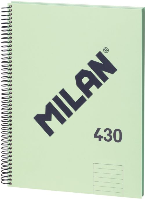 Paq/3 cuaderno espiral a4+ 80h 95g. pauta 7mm  microperforado color verde