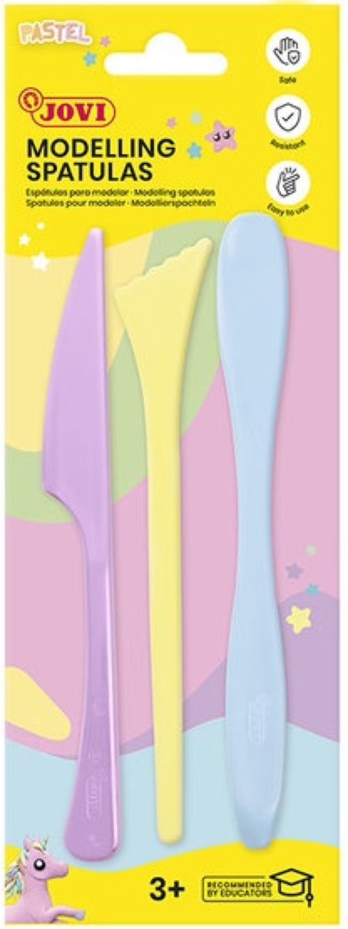  Blister 3 modeladores para plastilina colores pastel jovi 