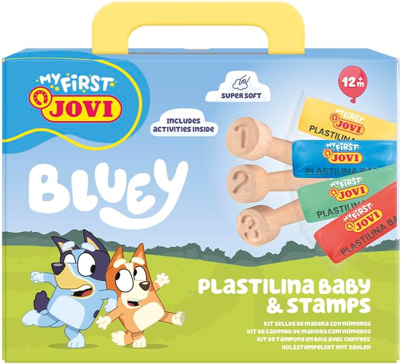  Maletín my first plastilina baby + 4 pastillas 38g. + estampadores números 