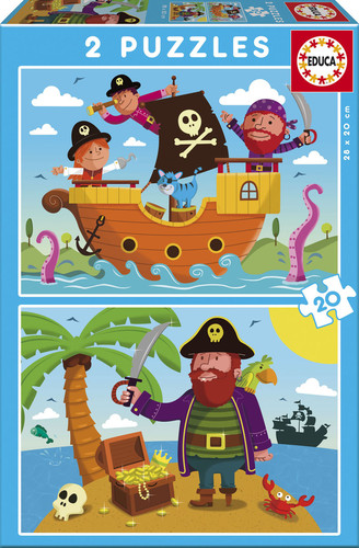 Piratas 2 puzzles 20 piezas