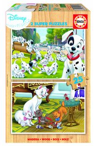 DISNEY ANIMALS DALMATAS+ ARISTOGATOS PUZZLE 2X25 PIEZAS