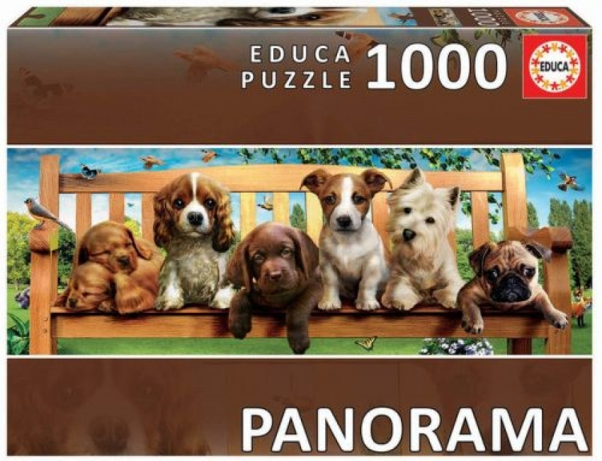 PUZZLE 1000 PIEZAS PERRITOS EN EL BANCO PANORAMA