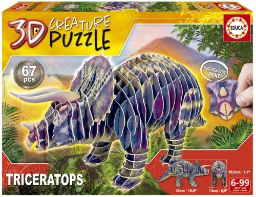 CREATURE PUZZLE 3D TRICERATOPS