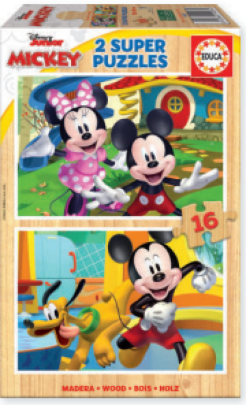 MICKEY &amp;MINNIE PUZZLE 2X16 PIEZAS