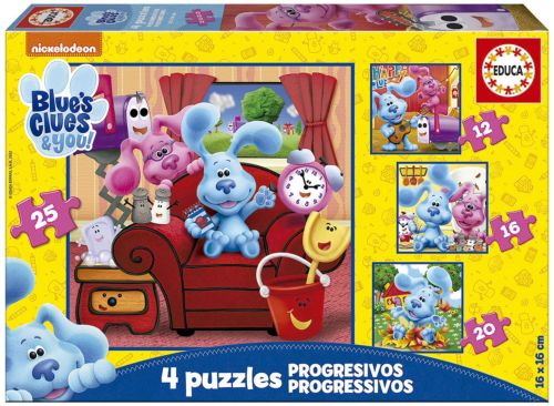 PUZZLES PROGRESIVOS LAS PISTAS DE BLUE 12-16-20-25 PIEZAS