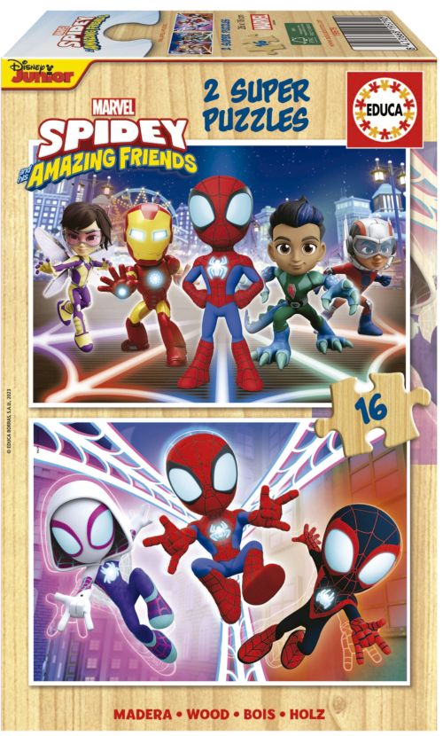 SPIDEY &amp;HIS AMAZING FRIENDS PUZZLE 2X16 PIEZAS