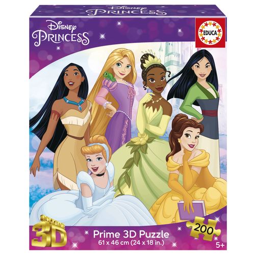 PUZZLE 3D LENTICULAR 200 PIEZAS DISNEY PRINCESS