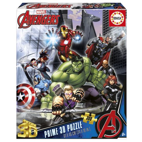 PUZZLE 3D LENTICULAR 300 PIEZAS MARVEL AVENGERS