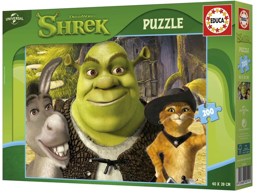  PUZZLE 200 PIEZAS DREAMWORKS SHREK Y AMIGOS 