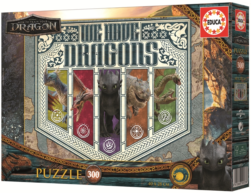  PUZZLE 300 PIEZAS COMO ENTRENAR A TU DRAGON 