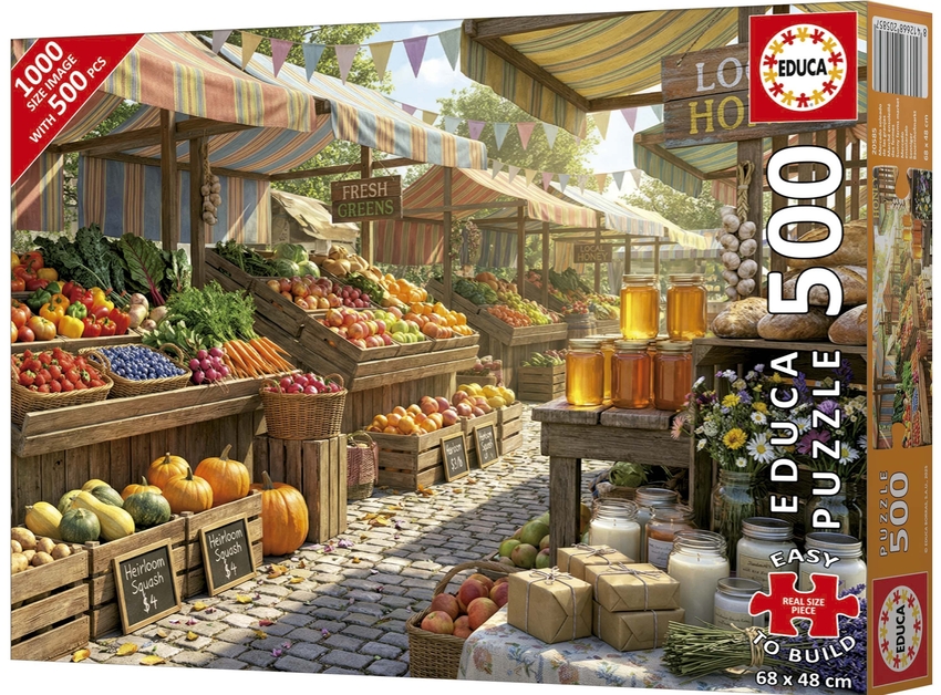  PUZZLE 500 PIEZAS PLUS MERCADO SOLEADO DE LAS GRANJAS 