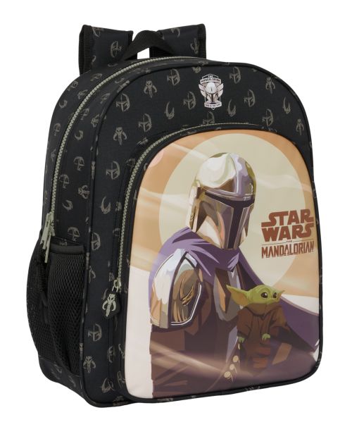 MOCHILA JUNIOR ADAPTABLE CARRO THE MANDALORIAN THIS IS THE WAY 32x38x12cm