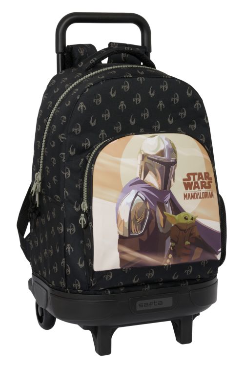 MOCHILA GRANDE CON RUEDAS COMPACT EXTRAIBLE THE MANDALORIAN THIS IS THE WAY 33x45x22cm