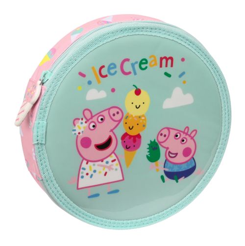 PLUMIER REDONDO 18 PIEZAS PEPPA PIG ICE CREAM 21x3,5cm