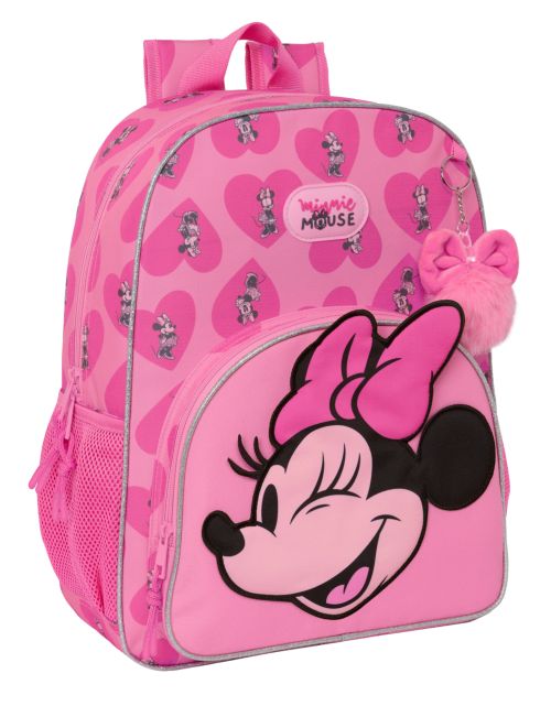 MOCHILA DE 33 CM ADAPTABLE CARRO MINNIE MOUSE LOVING 33x42x14cm