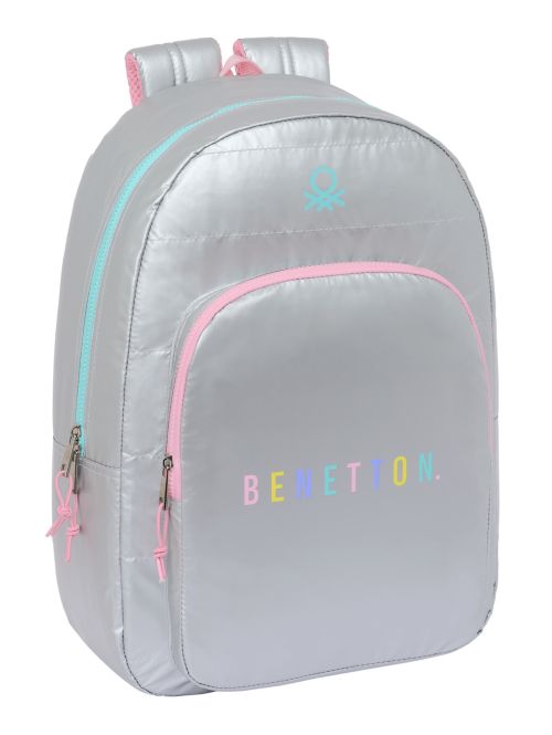 MOCHILA ADAPTABLE CARRO BENETTON SILVER 30x46x14cm