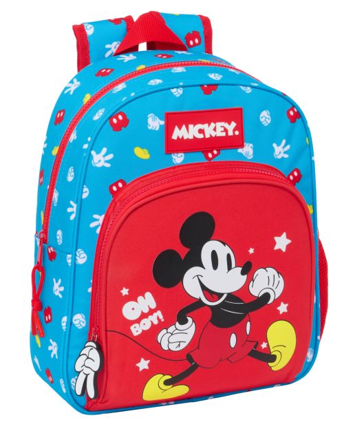 MOCHILA INFANTIL ADAPTABLE CARRO MICKEY MOUSE FANTASTIC 28x34x1cm