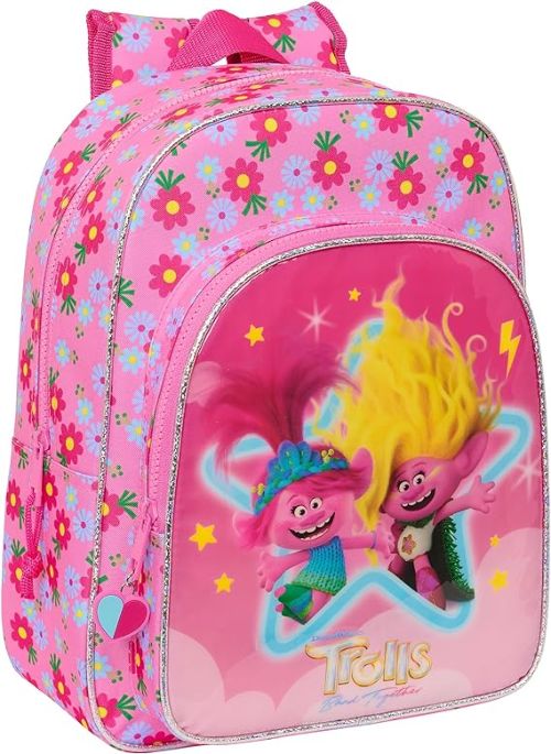 MOCHILA INFANTIL ADAPTABLE A CARRO TROLLS