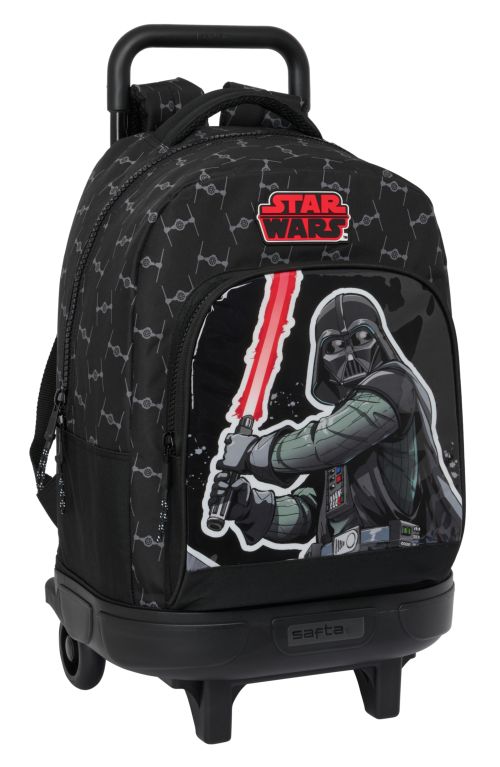 MOCHILA GRANDE CON RUEDAS COMPACT EXTRAIBLE SIMPLE STAR WARS THE FIGHTER 33x45x22cm