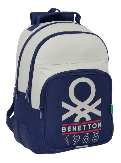 MOCHILA DOBLE ADAPTABLE CARRO BENETTON VARSITY 32x42x15cm