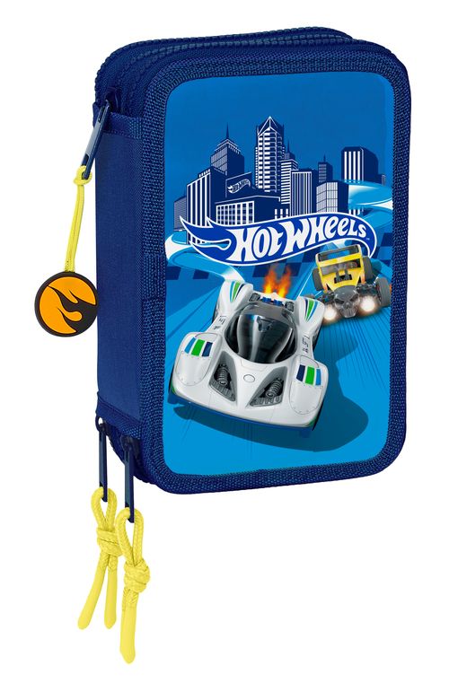 PLUMIER TRIPLE 36 PIEZAS HOT WHEELS SONNY 12,5x19,5x5,5CM