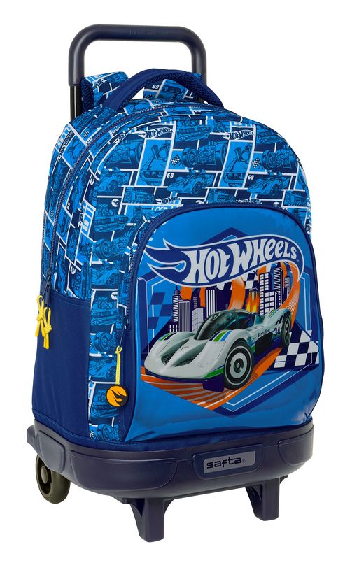 MOCHILA GRANDE CON RUEDAS COMPACT EXTRAIBLE HOT WHEELS SONNY 33x45x22CM