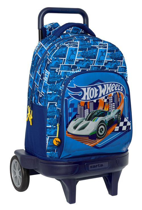 MOCHILA GRANDE CON RUEDAS COMPACT EVOLUTION EXTRAIBLE HOT WHEELS SONNY 33x45x22CM