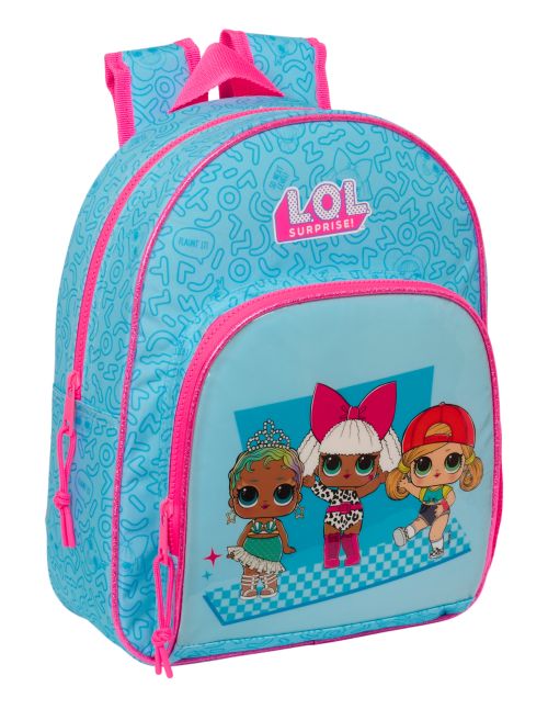 MOCHILA INFANTIL ADAPTABLE CARRO LOL SURPRISE! DIVAS 28x34x1cm