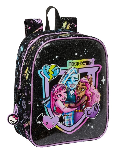 MOCHILA GUARDERIA ADAPTABLE CARRO MONSTER HIGH 22x27x1cm