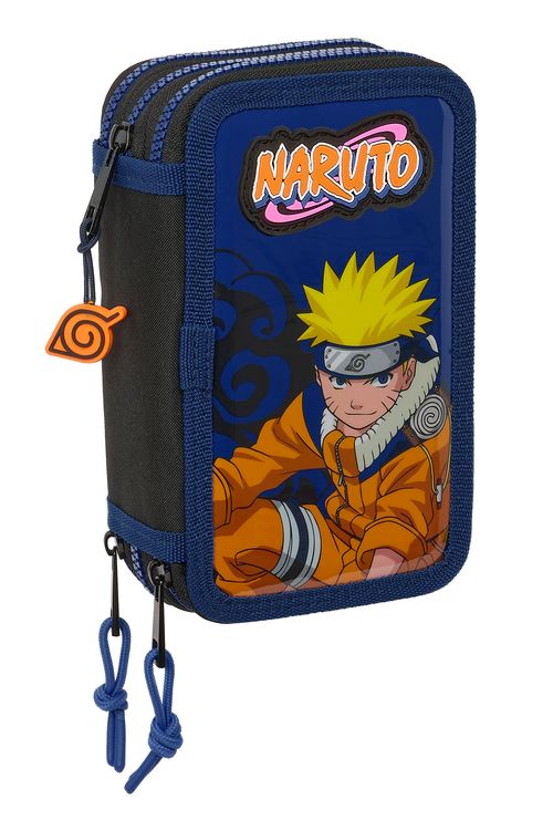 PLUMIER TRIPLE 36 PIEZAS NARUTO NINJA 12,5x19,5x5,5CM