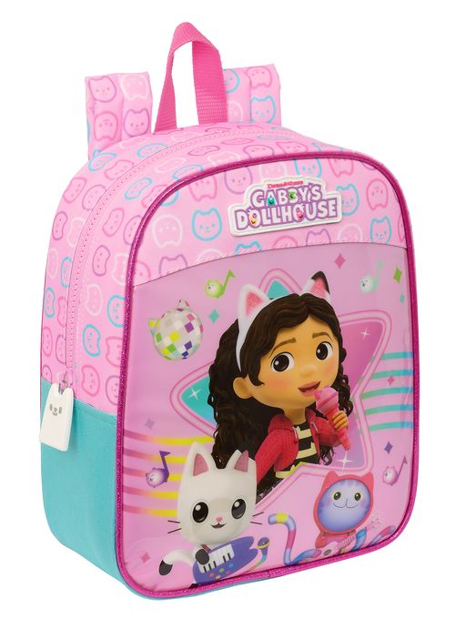 MOCHILA GUARDERIA ADAPTABLE CARRO GABBY'S DOLLHOUSE PARTY 22x27x10CM