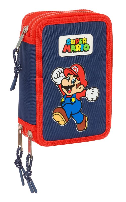 PLUMIER TRIPLE 36 PIEZAS SUPER MARIO WORLD 12,5x19,5x5,5CM