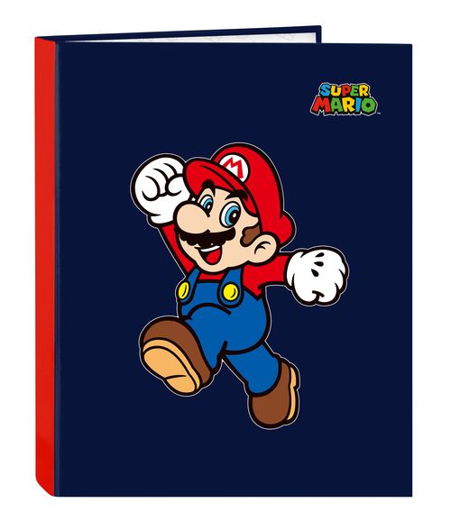 CARPETA FOLIO 4 ANILLAS MIXTAS SUPER MARIO WORLD 26,5x33x4CM