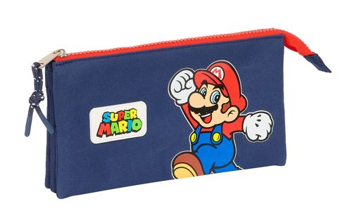 PORTATODO TRIPLE SUPER MARIO WORLD 22x12x3CM