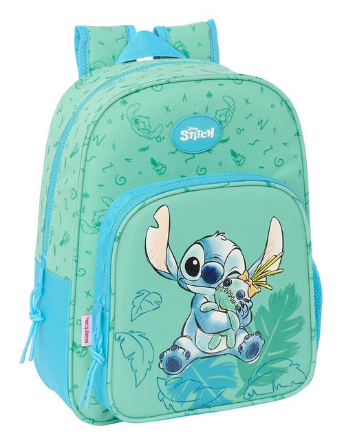 MOCHILA INFANTIL ADAPTABLE CARRO STITCH ALOHA 26x34x11CM