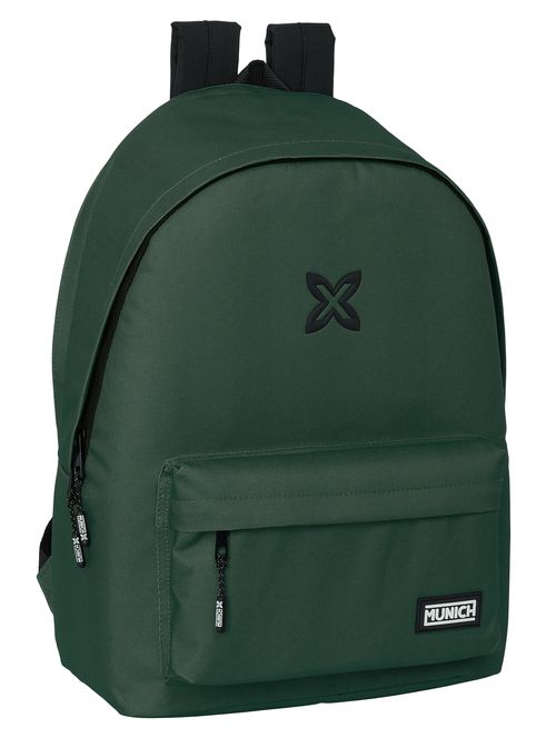 MOCHILA DOBLE PARA PORTATIL 15,6 +USB MUNICH BASICOS VERDE 31x44x18CM